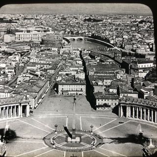 Vtg Keystone Magic Lantern Glass Slide Photo Old View Of Rome The Eternal City
