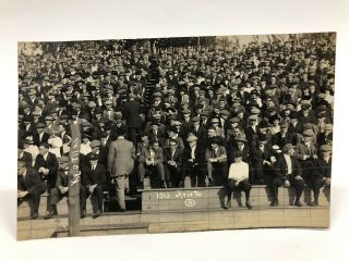 Antique Vtg 1913 University Of Illinois Football Crowd Rppc Real Photo Postcard