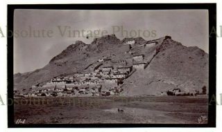 Old Photograph View Of Tsechen Tibet / China Vintage C.  1910
