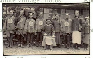 Old Photo Colonel Wong Hai & Chinese Troops Yatung Tibet / China Vintage C.  1910