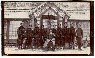 Old Photograph H.  E.  Pass & Chinese Escort Yatung Tibet / China Vintage C.  1910
