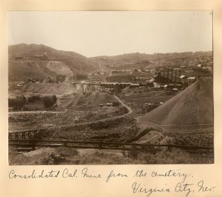 Howard C.  Tibbits : Consolidated Mine Virginia City Nevada : C.  1900s Photo Nv