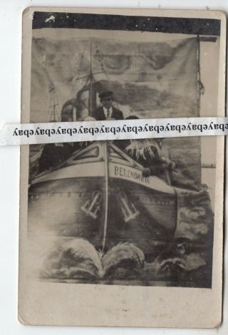 1920 - S People On Artificial Steam Ship " Berengaria " Old Antique Studio Photo