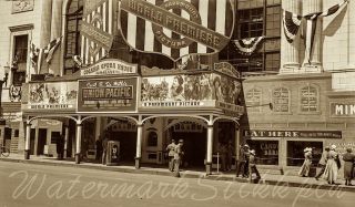 1930s Photo Negative Movie Theatre Premiere Union Pacific Omaha Street Scene