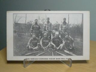 The Famous Cherokee Indian Baseball Team Picture Postcard - Vintage Antique Pc