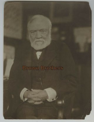 1900s Industrialist U.  S.  Steel Andrew Carnegie Portrait Photo Duprey & Brown 5