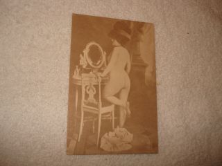 Vintage Antique Early 1900s French Nude Naked Woman Photo Postcard