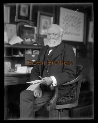 1900s Industrialist Andrew Carnegie Portrait Home Glass Photo Camera Negative 4 2