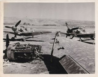 Ww2 Press Photo Of Captured Luftwaffe Me 109 