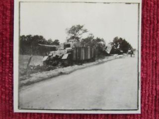 1944 Ww2 D Day Photo Captured German Tank France August Fc7c