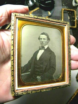 1/6 Plate Daguerreotype - The Handsome Man,  Side Pose.