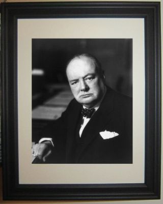 Winston Churchill Prime Minister World War 2 Portrait Framed Photo Picture
