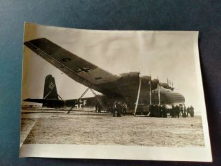 Ww2 Press Photo Giant German Aircraft On War Front Mediterranean