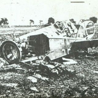 Wwi Crashed German Airplane Shot Down Real Photo Postcard Aero Plane Vtg Rppc A3