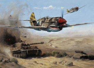 Ww2 Us Fighter And German Tiger Tank Picture