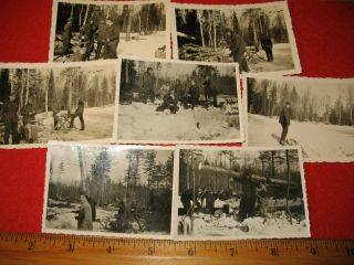 World War 2 Ww2 Photo German Infantry Winter 1942 Cutting Timber 324
