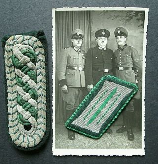 100 Ww2 German Police Officer Uniform Patches & Photo - Wehrmacht Army