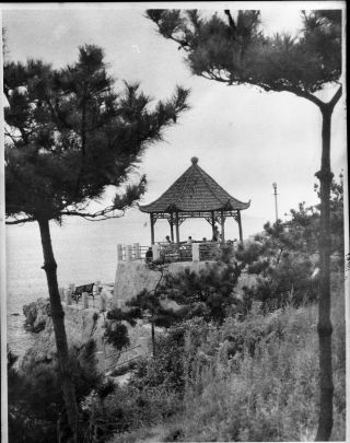 N67 1938 Negative & Photo.  Early View A Pagoda On The Coast Tsingtao China