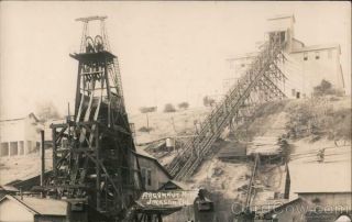 Rppc Jackson,  Ca Argonaut Mine Amador County Mining California Postcard Vintage