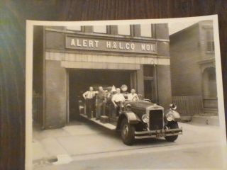 Photograph Of An Old Fire Truck Alert H&l Co.  Phillipsburg Nj