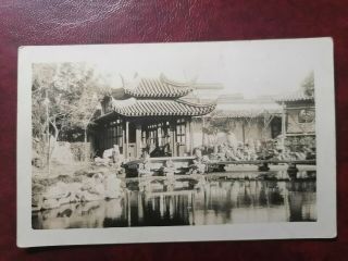 China Vintage Real Photo Postcard,  Shanghai,  Yu Garden,  Tea House