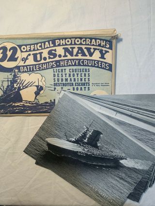Official Photographs Of U.  S.  Navy Battleships Heavy Cruisers Ww Ii World War Two