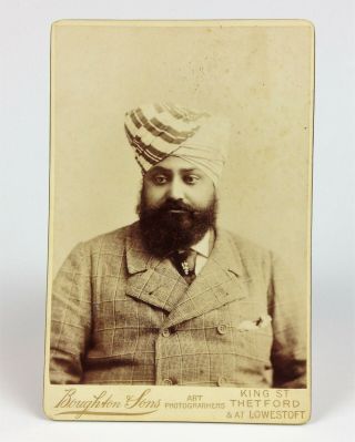 Maharaja Duleep Singh - Antique Photograph - Cabinet Card Sikh Indian Royal Photo