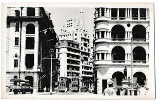 Real Photo Vintage Postcard Of Hong Kong - - Street Scene