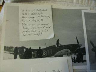 World War 2 WW2 RAF Spitfire 7x5 photographs 1970 ' s? prints with notations 2