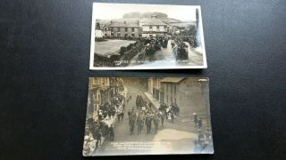 2 Unposted Vintage Postcards Of Lampeter (with Military/ Armistace Significence)