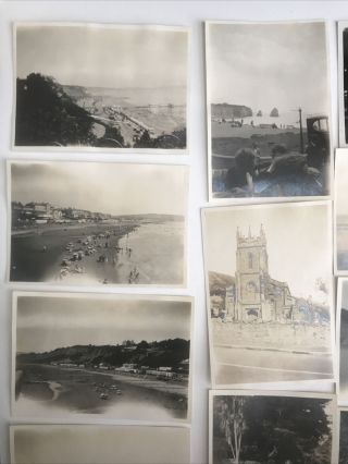 joblot vintage photos 1928 Isle of Wight I - O - W beach pier churches buildings old 2