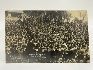 Antique Vtg 1911 University Of Illinois Football Crowd Rppc Real Photo Postcard