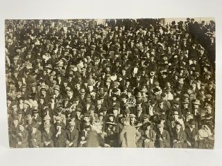 Antique Vtg 1915 University Of Illinois Football Crowd Rppc Real Photo Postcard