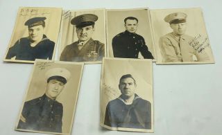 Vintage 1940’s Photo Photograph Ww2 Wwii Marine Usmc Usn Navy Soldiers Military