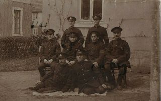 Ww1 Soldier Group Pow Prisoners Of War Minden Germany Dli Re Notts & Derby