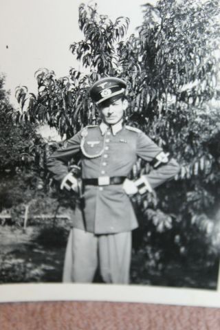 Ww2 Photograph Of An U.  S.  Army Soldier Wearing Captured German Uniform