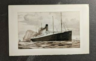 Vintage Cunard Rms Carpathia Picture Postcard