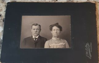 Old B&w Cabinet Photograph,  J.  M.  Selley,  Simcoe,  Ontario.  5 " X 7 "