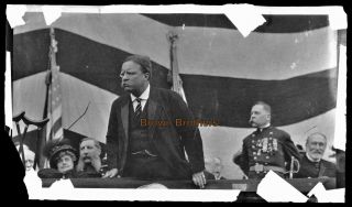 1900s President Theodore Roosevelt Stern @ Podium Film Photo Camera Negative Bb