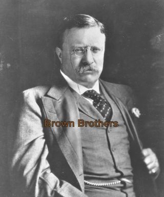 1900s President Theodore Roosevelt Portrait Film Photo Camera Negative - BB 2