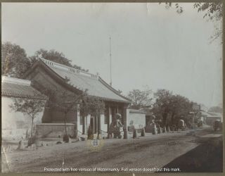 Vintage Peking China Photograph Legation Street Quarter Dong Jiaomin Xiang 1910
