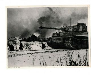 Wwii German Photo Tiger Tank Authentic Ww2 Panzer Grenadieres