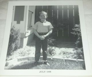 Vintage Old 1968 Photo Of A Cute Little Boy Smiling Named Steven Brian Duffy