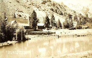 Glacier Lodge,  Big Pine Creek,  Inyo County,  California,  Rppc,  Vintage Postcard