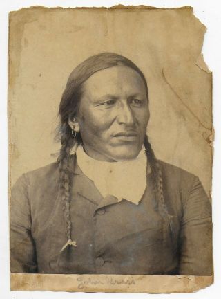 Native American / Indian Chief John Grass C1870s Photo,  Bighorn Lakota Warrior