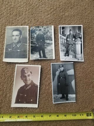 6 German Ww2 Army Soldier Real Photo Postcards Rppc