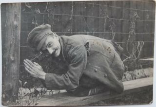 Ww I Russian Prisoner Of War Zaitsev Antique Photo