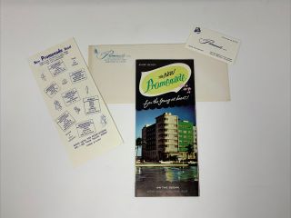Vtg The Promenade Hotel On The Ocean Miami Beach Florida Color Brochure