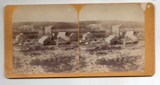 Vintage Stereoview Indian Burial Ground & Mission At La Pointe,  Wisconsin