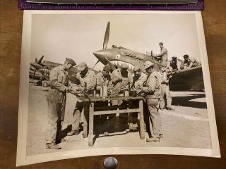 Vintage World War 2 Wwii Press Wire Photo Us Soldiers P40 General Motors 1943